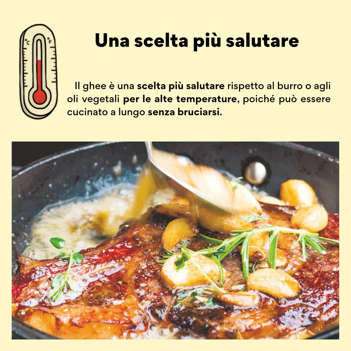 Nutribe Ghee BIO 500g | Burro Chiarificato da Latte di Mucche al Pascolo | Ideale per Keto, Paleo e Frittura | Ricetta Ayurvedica Pura