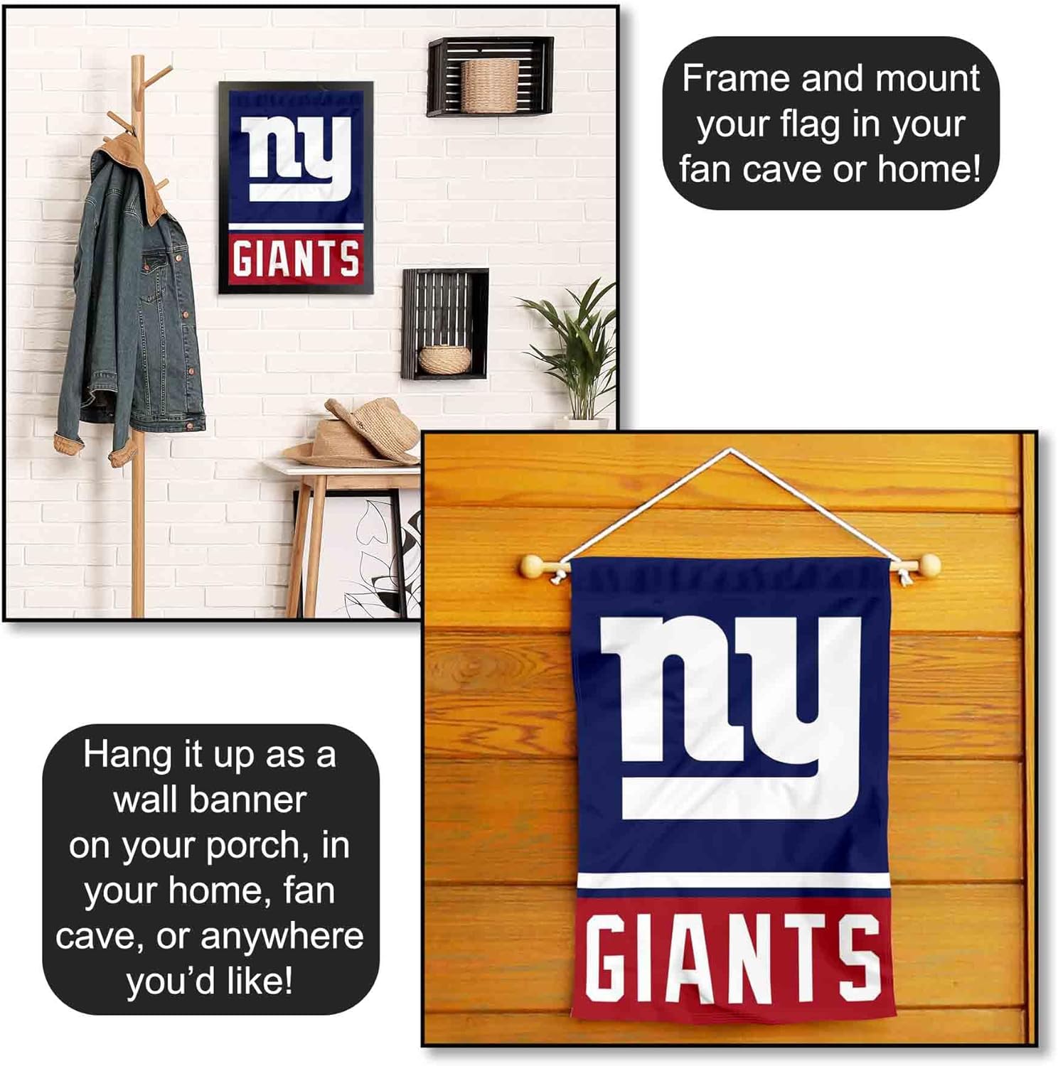 New York Giants Double Sided Garden Flag - Image 5