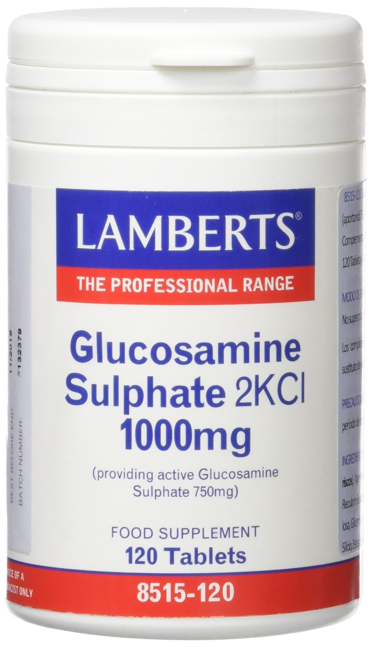 LAMBERTS SULFATO DE GLUCOSAMINA 1000mg. 120comp.