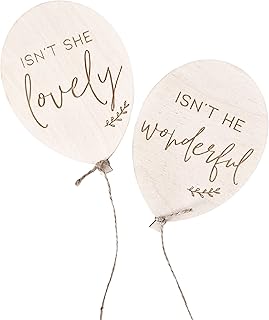 Gender Reveal Photo Prop - Isn't she lovely Isn't he wonderful - Double Sided Small Balloon