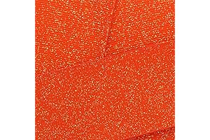 HBC 1.5" inch Dazzle Glitter Ribbons in Orange 25 Yard