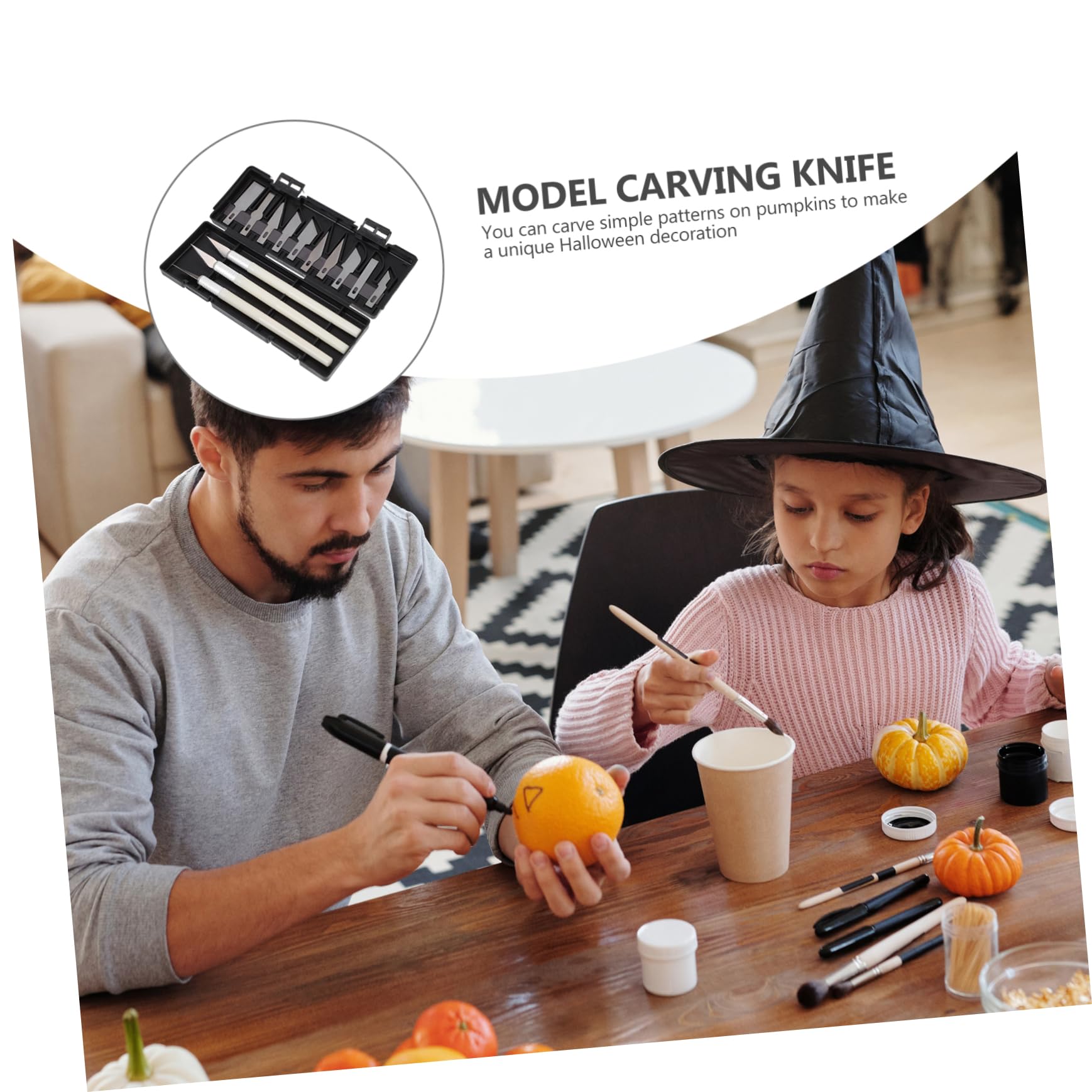 BRIGHTFUFU Diy Pumpkin Carving Set Includes Carver Engraving Tools Modeling Device for Boys and Girls Random Color