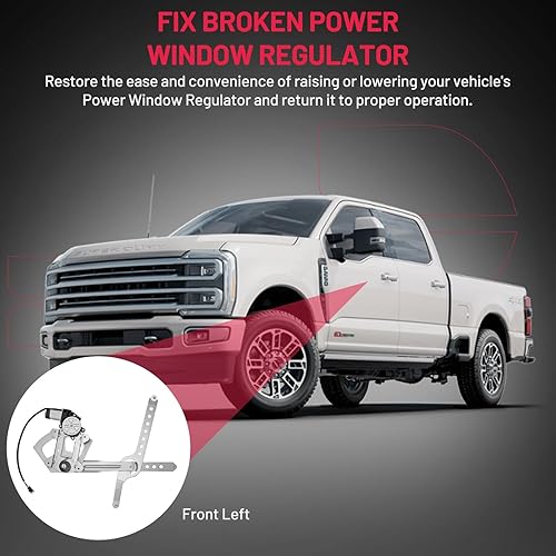 Vista 59 de BDFHYK 741-645 Elevalunas eléctrico con motor para automóvil delantero derecho del pasajero para Chevy Silverado, Tahoe, Suburban, Avalanche