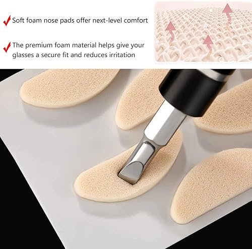 Miniatura 5 de Almohadillas de nariz ajustables para gafas, almohadillas de espuma para la nariz para anteojos, almohadillas antideslizantes para la nariz para
