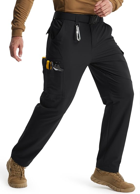 Pantalones de trabajo para hombre Pantalones de carga de senderismo Pantalones resistentes al agua al aire libre