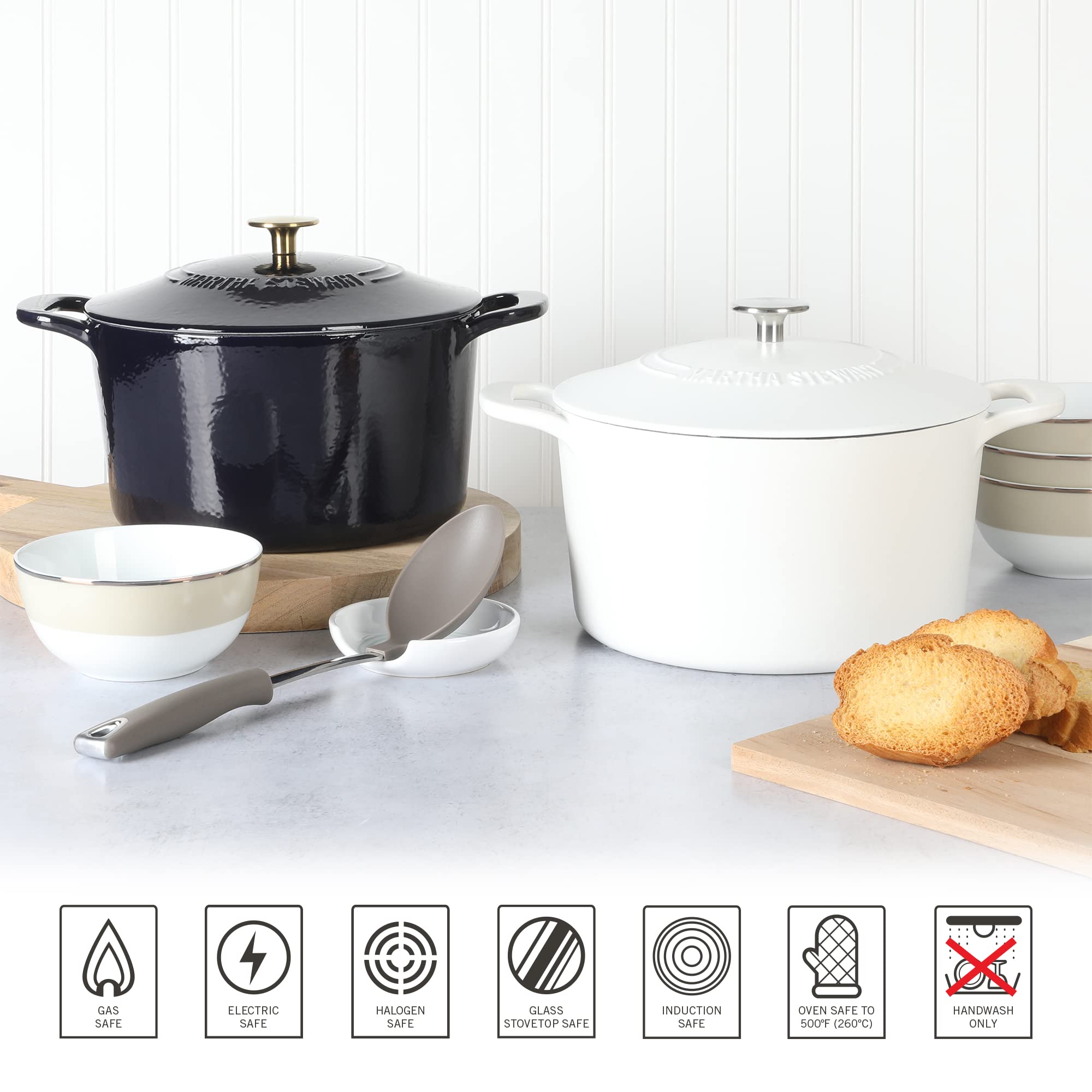 Amazon.com: MARTHA STEWART Gatwick 7-Quart Enamel Cast Iron Dutch