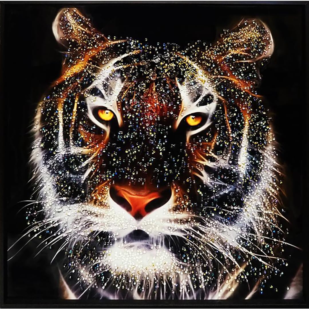 アートフレーム トラ/タイガー/虎 絵画 クリスタルピクチャー アートフレーム トラ/タイガー/虎 絵画 クリスタルピクチャー