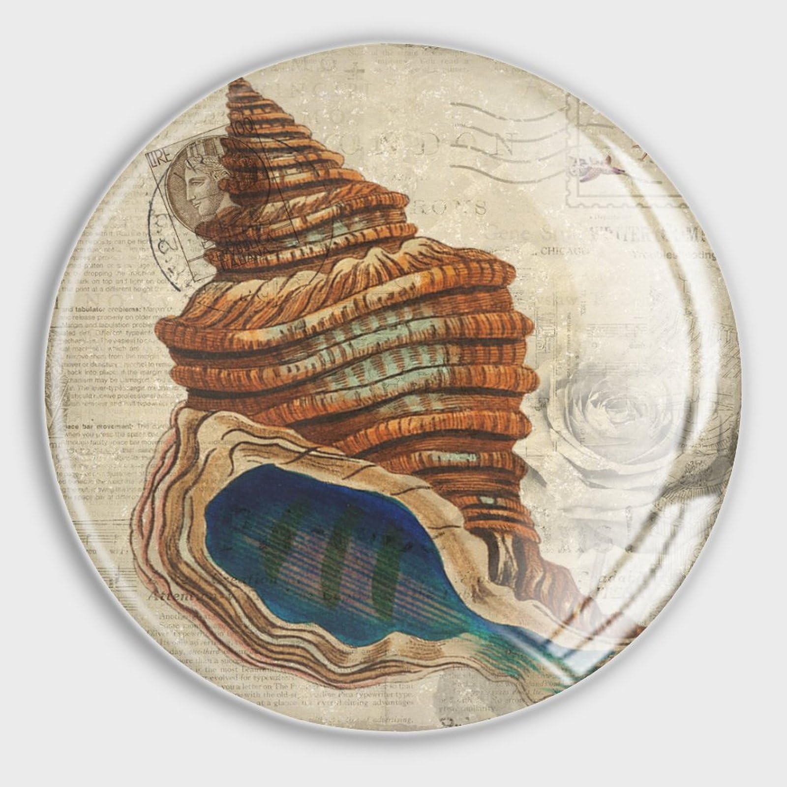 Aimants Nautiques en Verre Vintage pour Réfrigérateur et Bureau