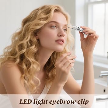 Tweezers Lighted Eyebrow Stainless Steel Eyebrows Facial Hair Removal