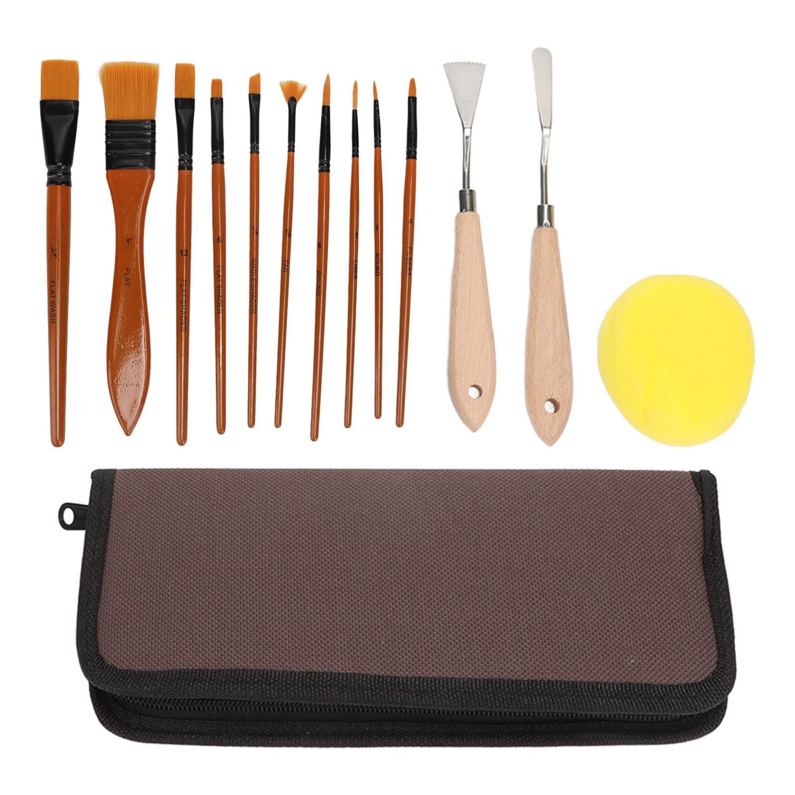 Pinceles para pintura al óleo con espátulas para mezclas y efectos de textura