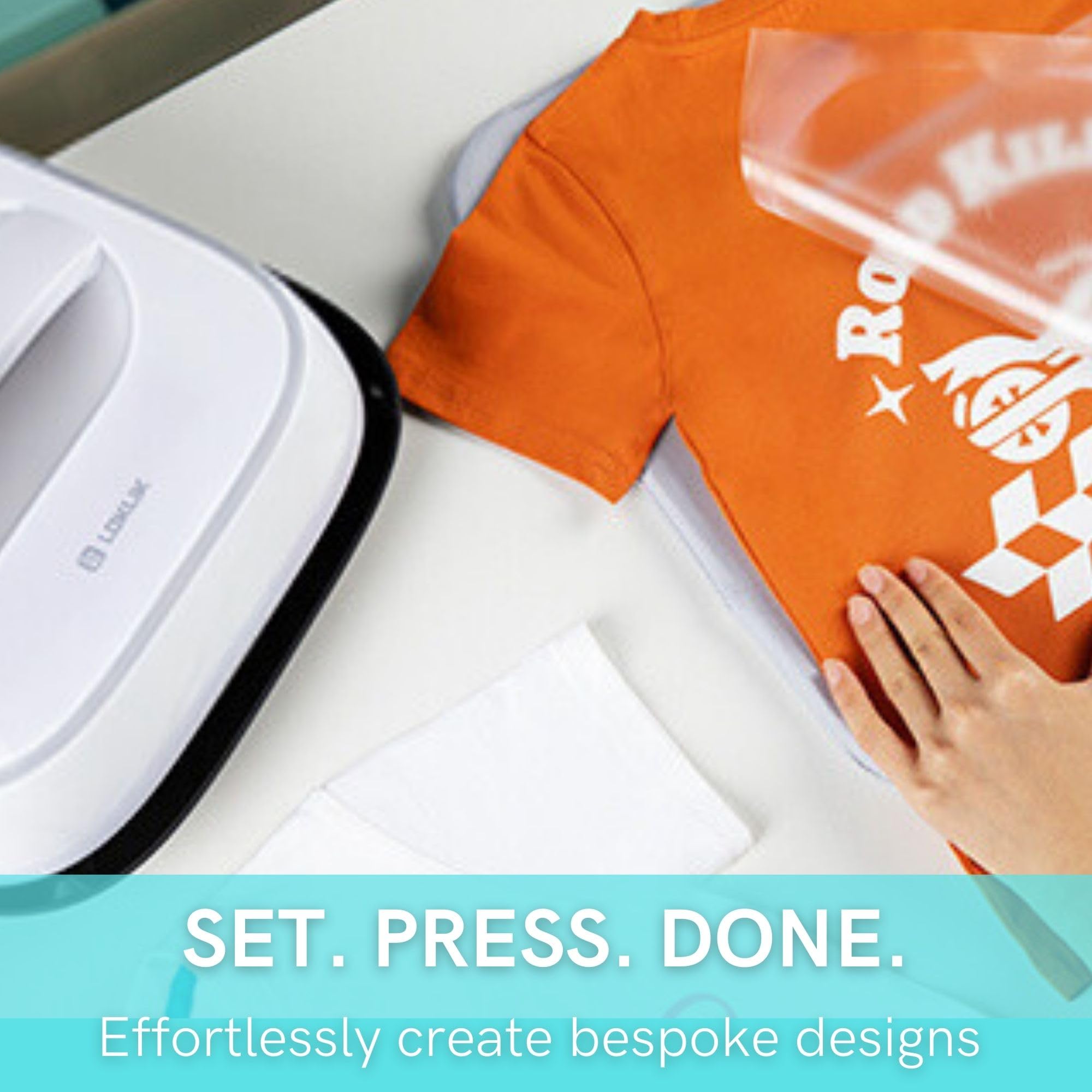 LOKLIK Impress Easy - Máquina de impresión de camisetas para impresión por sublimación con placa grande de 25 cm, máquina de prensa de calor de vinilo de transferencia de calor, perfecta para