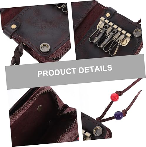 Miniatura 7 de ERINGOGO 2 pcs key case zip wallet wallets for men leather zip lock organizer Zipper Car Key Bag car case key