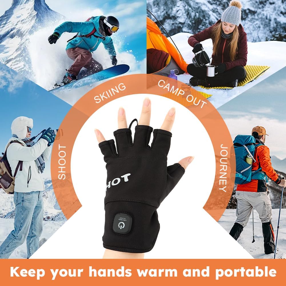 Heated Gloves for Men Women, Outdoor Waterproof Office Work Heated Gloves, Rechargeable Electric Touchscreen Wearable cold for Work Cycling Skiing Outdoor Snow - Image 7