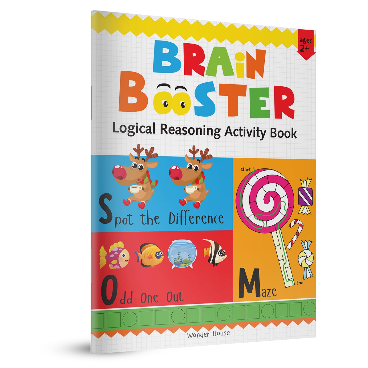 Preschool Activity Book: Brain Booster – Logical Reasoning Activity Book for Kids Ages 3–5 | Fun Puzzles, Patterns, Sorting, Matching & Thinking Skills | 3+ Hours of Brain-Boosting Fun