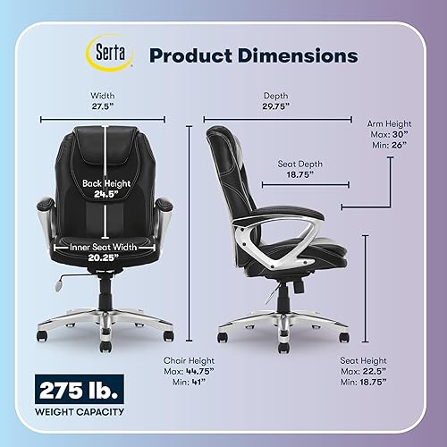 Miniatura 3 de Silla Serta, Negro