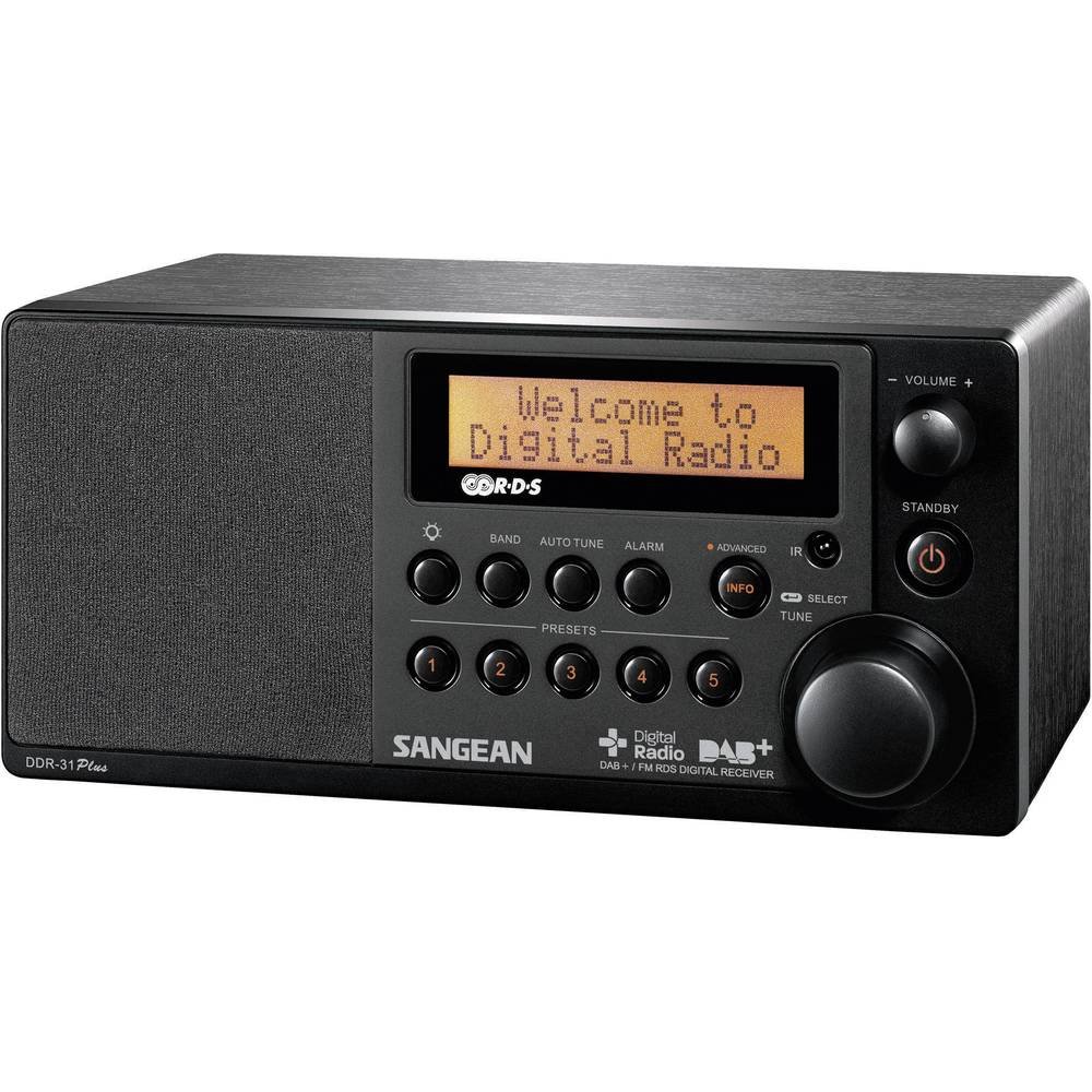 Sangean DDR-31 Tischradio - Digital Radio mit DAB+ und FM - Aux-in - schwarz