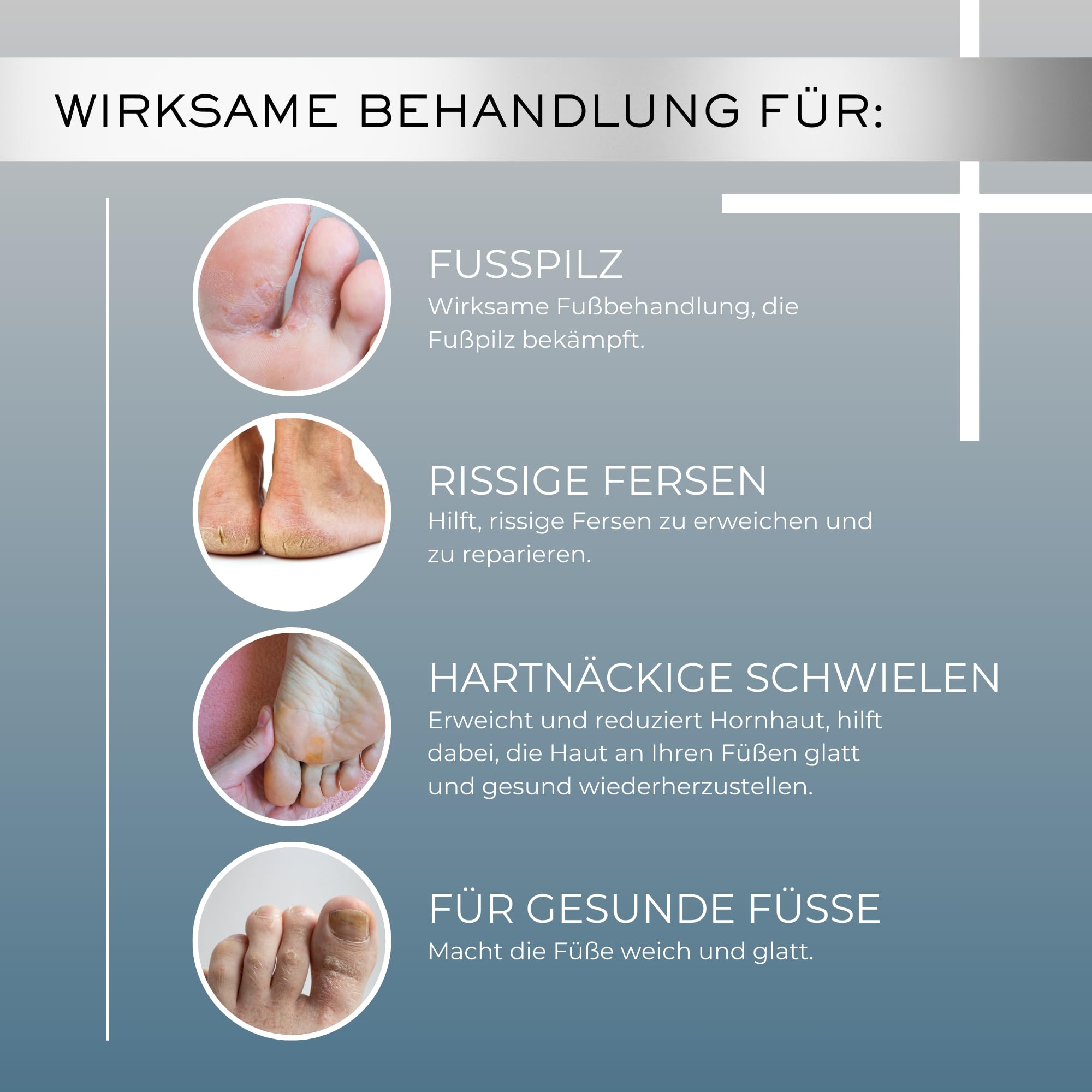 BIOpH+ Fußpflege 500 g - Antimykotisches medizinisches Fußbad für Spa & Bad - Behandlung von Fußpilz, rissigen Fersen und Hornhaut