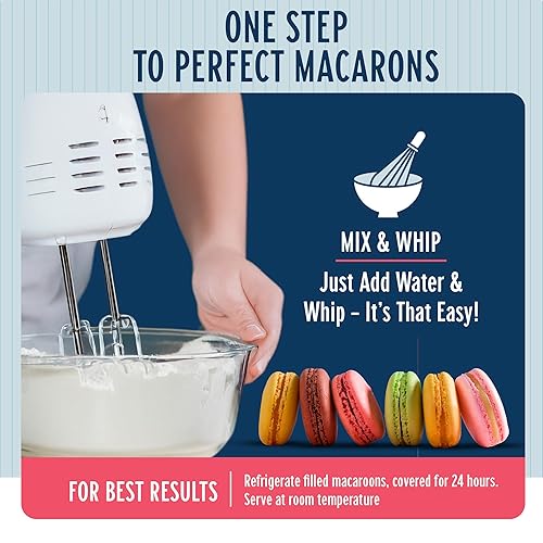 Miniatura 3 de Mezcla para hornear de macarrón francés con relleno de crema de mantequilla suiza Receta profesional de un solo paso Elección de panadería Sin