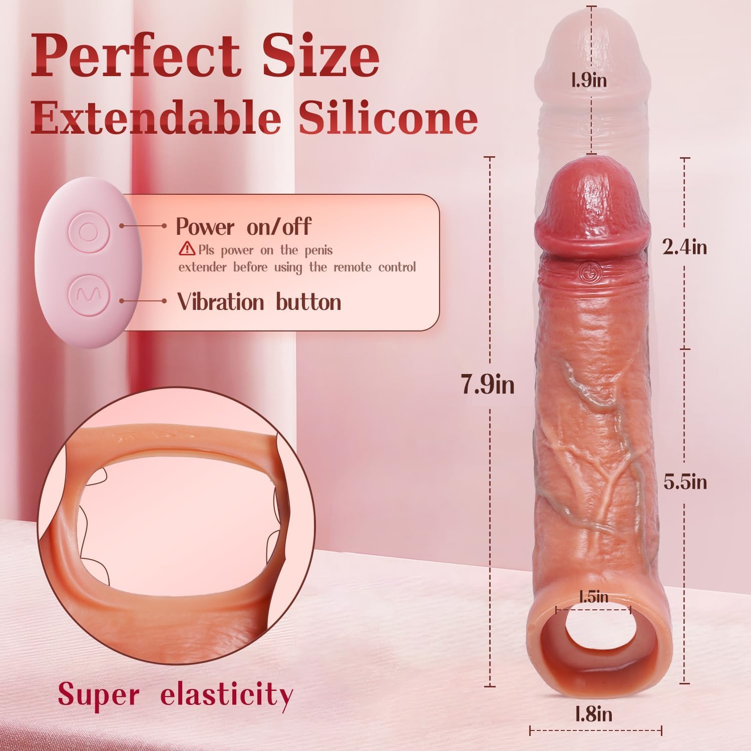 Gaine pour homme avec anneau, portable, pour agrandissement, jouet sexuel
