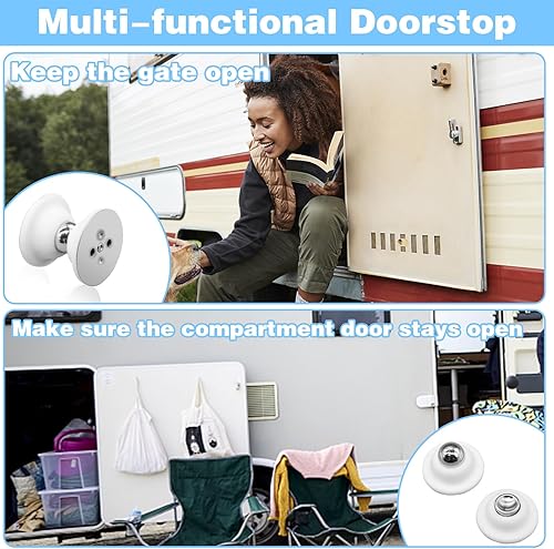 Miniatura 7 de 2 piezas de cierre magnético para puerta, pestillo de puerta de caravana, soporte magnético de silicona para puerta, sin perforación, pestillo de