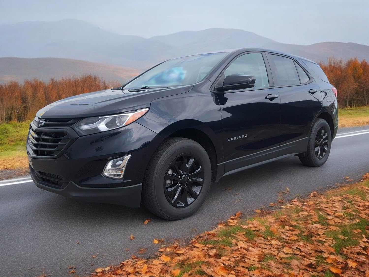 Trim Illusion 17" Wheel Skins Compatible with 2018-2021 Chevy Equinox L/LS/LT, Snap-on Hubcap Overlays, Gloss Black, 4 Pack | WSK704-17BLK