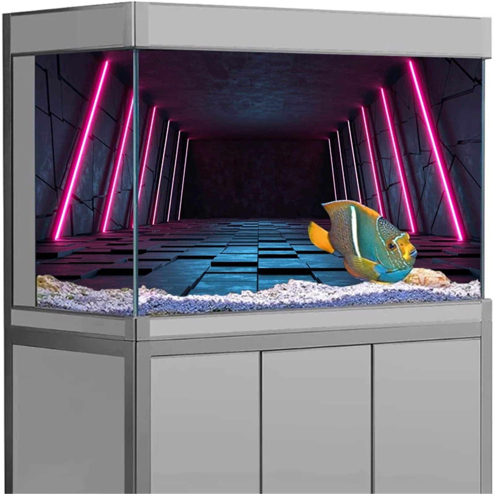 Etiqueta engomada del Fondo Acuario PVC Efecto 3D