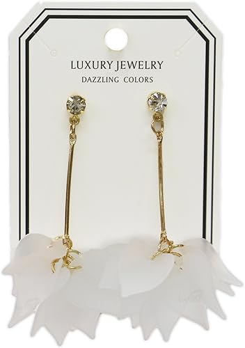 Amazon ピアス レディース 人気 半透明なフラワーピアス 花モチーフアクセサリー ホワイト Lovetiara ピアスキャッチ 通販 Amazon ピアス レディース 人気 半透明なフラワーピアス 花モチーフアクセサリー ホワイト Lovetiara ピアスキャッチ 通販