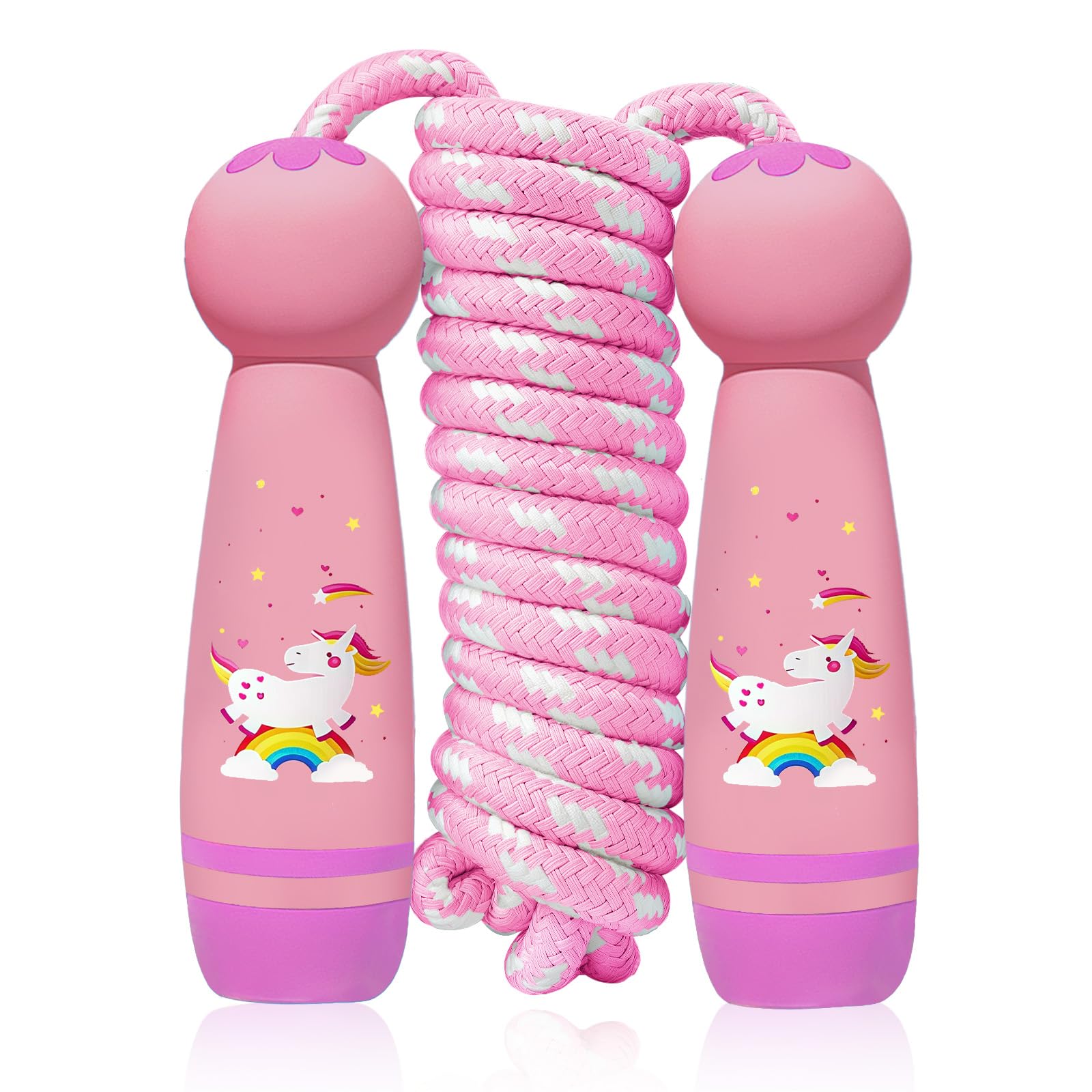 Flintronic Jump Rope Kids, 2.6m Adjustable Children Skipping Rope, Children Skipping Rope with Unicorn Pattern Handle for Girls and Boys, for Outdoor Games, Children's Parties and Birthday Gift