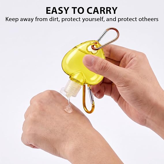 6 Pcs Travel Size Hand Sanitiser with Clip,Flip Cap and Spray