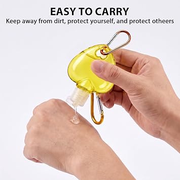6 Pcs Travel Size Hand Sanitiser with Clip,Flip Cap and Spray