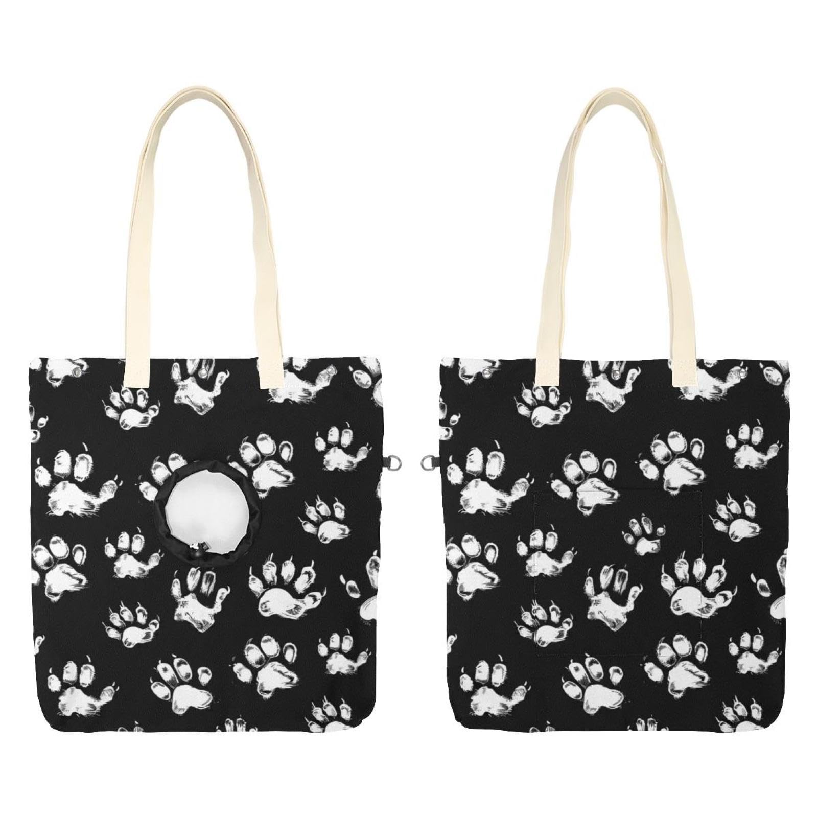 Bolsa de hombro de lona para mascotas con abertura para evitar el estrés de tu perro