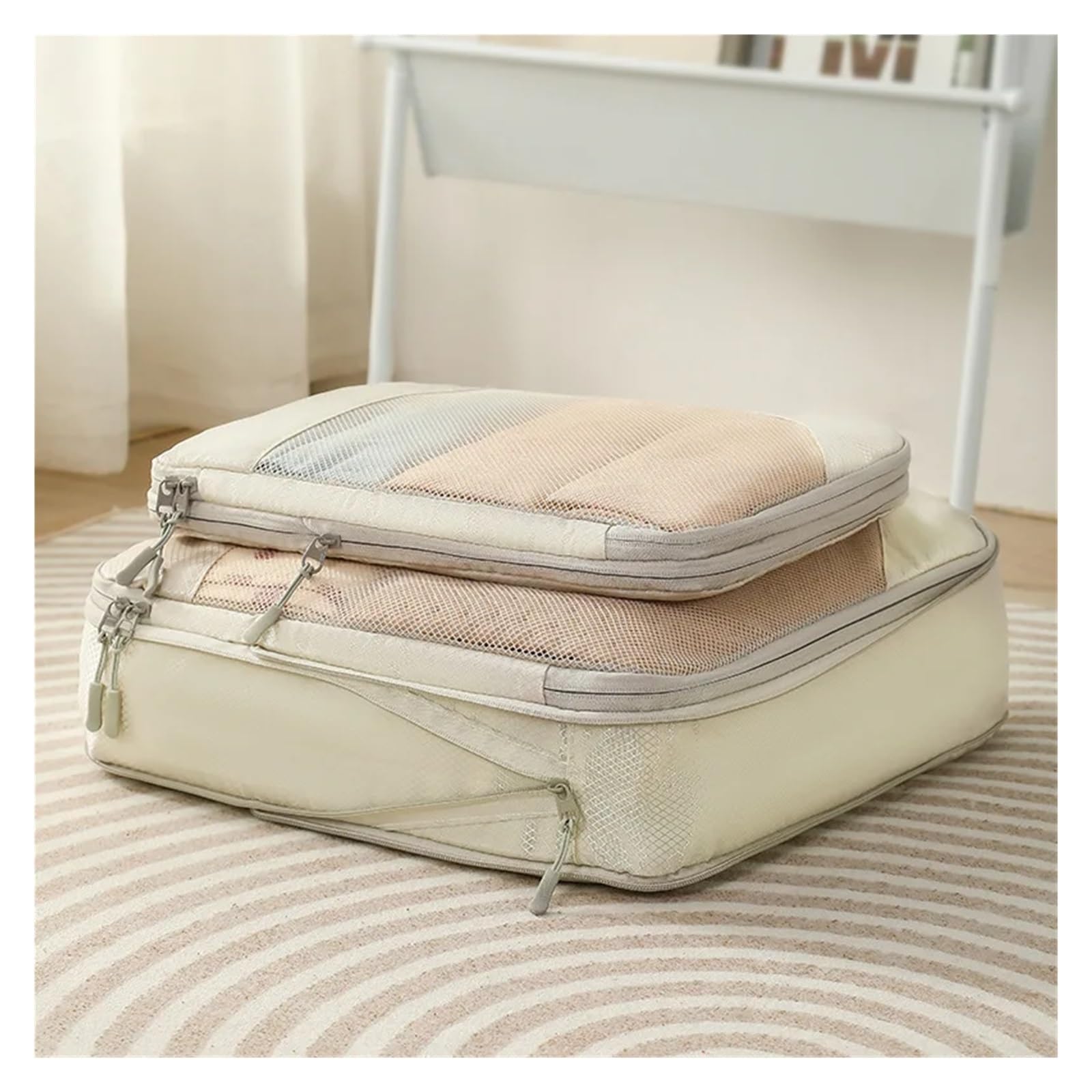 Set organizer per bagagli Cubi di imballaggio a compressione for valigie, accessori da viaggio, organizer espandibili, organizer leggero