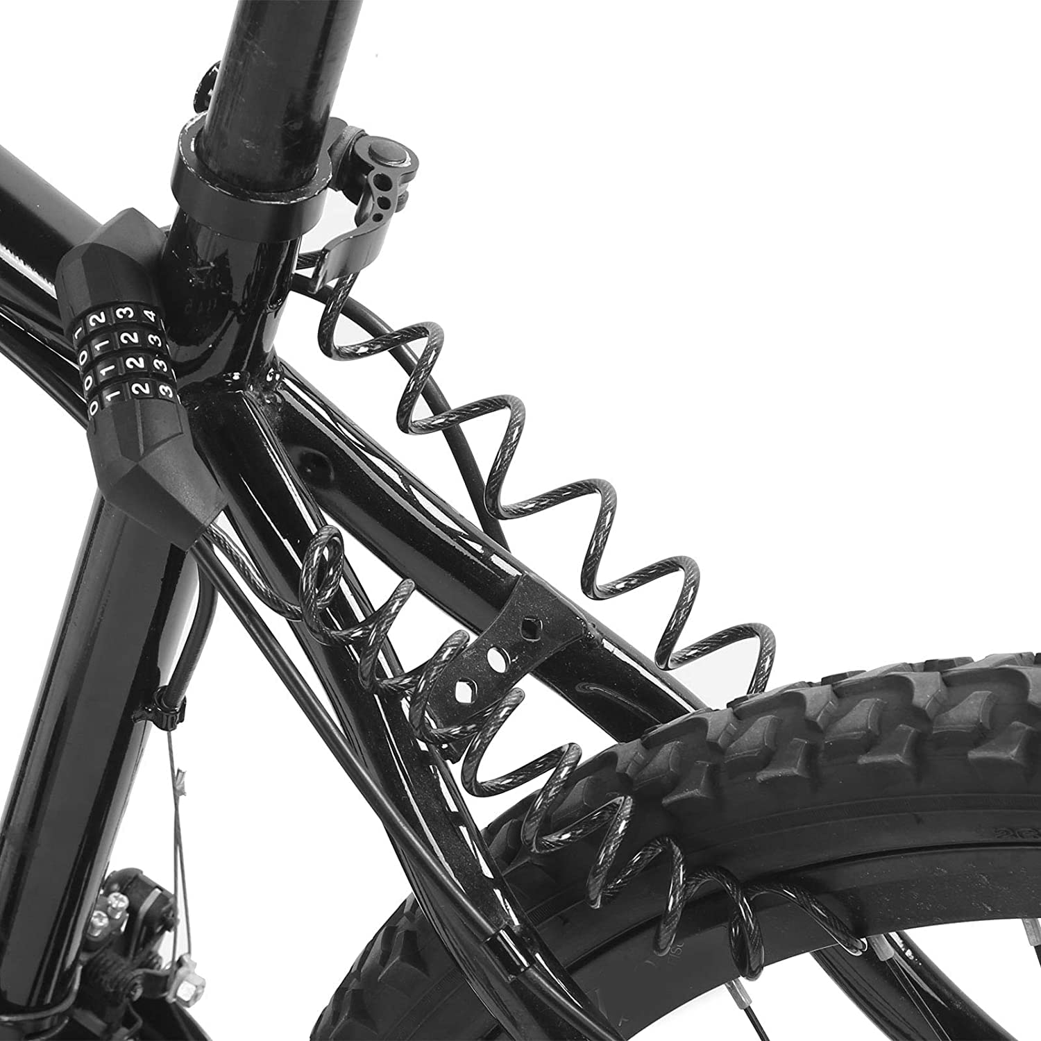 Lucchetto a Combinazione per Bici, per Moto, Attrezzatura da Ciclismo, Lucchetto per Casco, Lucchetto antifurto con Password, Lucchetto Portatile con Filo, Lucchetto antifurto