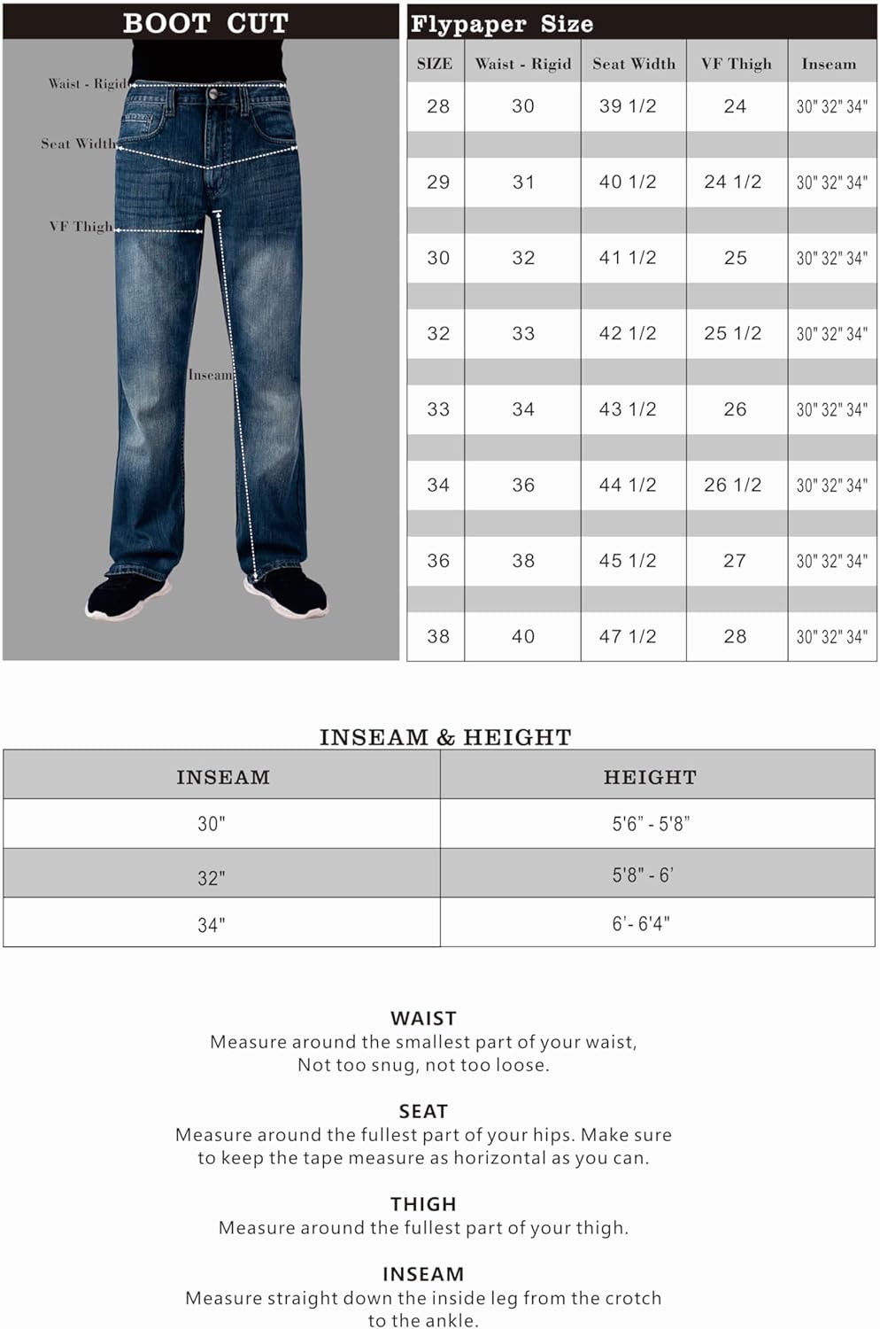 Flypaper Men’s Fashion Bootcut Blue Jeans Regular Fit Mens Work Pants - Image 3