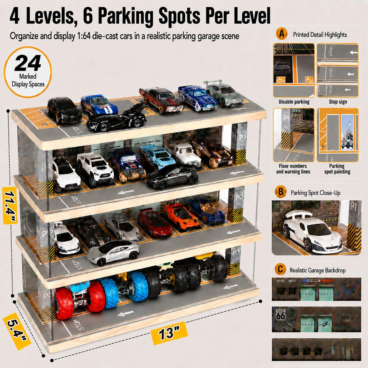 Amazon.co.jp: 【Saichotoy ホットウィール収納】おもちゃの駐車場