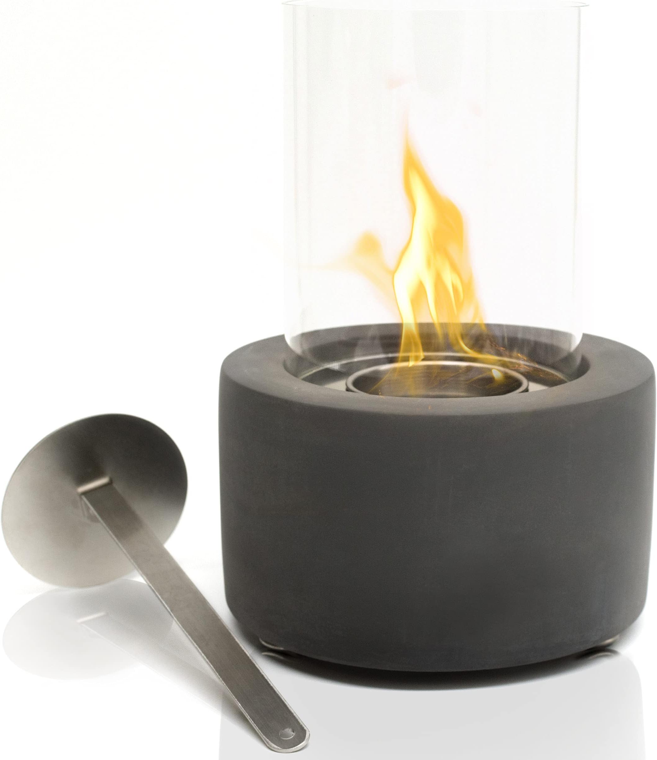 Firell Ethanol Table Fireplace Decorative Table Fire Outdoor & Indoor Fire Security + High Durance Burning Time Bioethanol Table Fireplace Fire for Balcony, Patio, Garden, Living Room - See Pictures