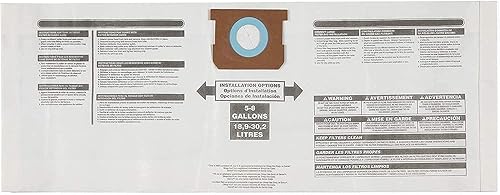 Miniatura 5 de Bolsas de filtro de repuesto de 5-8 galones para aspiradora tipo E - 9066100 90661 906-61 (paquete de 7)