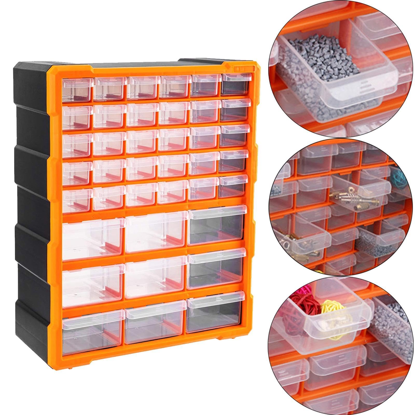 Generic Organizer Viti con Cassetti Trasparenti Contenitore Separato per Minuteria Scatola Porta Componenti Elettronici Box Compartimentato in PP Adatto per O, Stile c