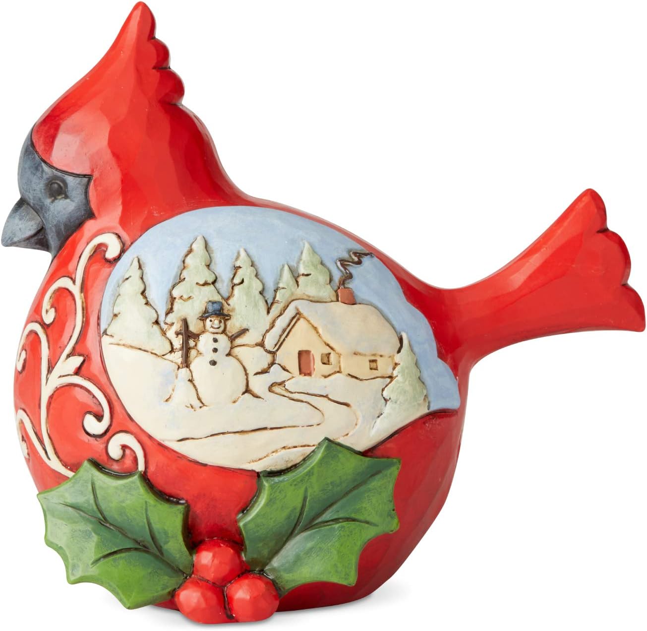 Jim Shore Heartwood Creek Cardinal Pint-Size Figurine, 4.5 Inch, Multicolor