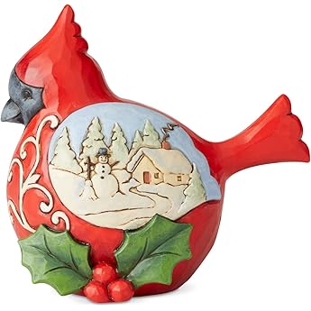 Enesco Jim Shore Heartwood Creek Winter Wonderland Cardinal Figurine, 5.51"