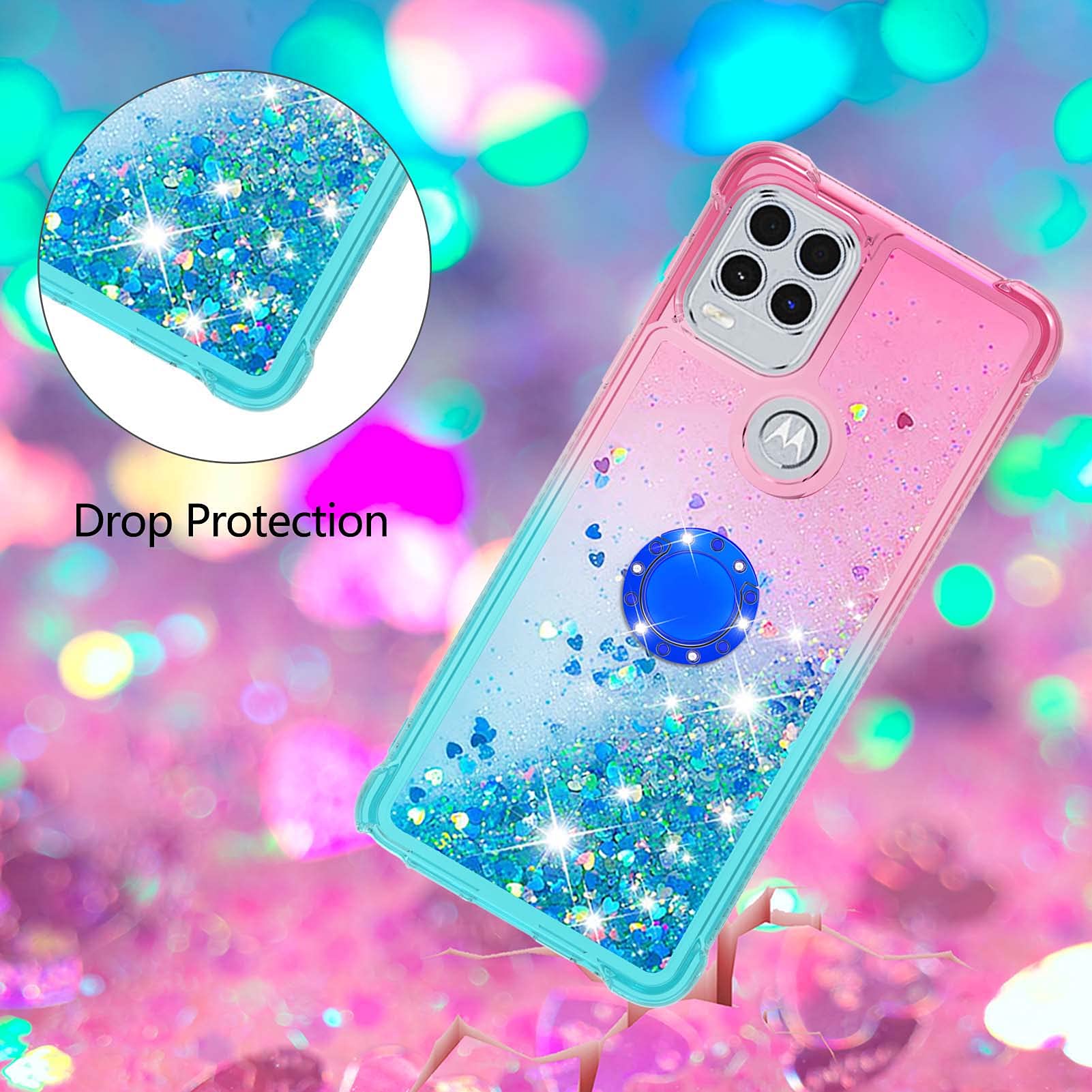 Moto G Stylus (2021) 5G Hülle – Glitzer-Flüssig-Design Mit TPU-Bumper & Verstärkten Ecken