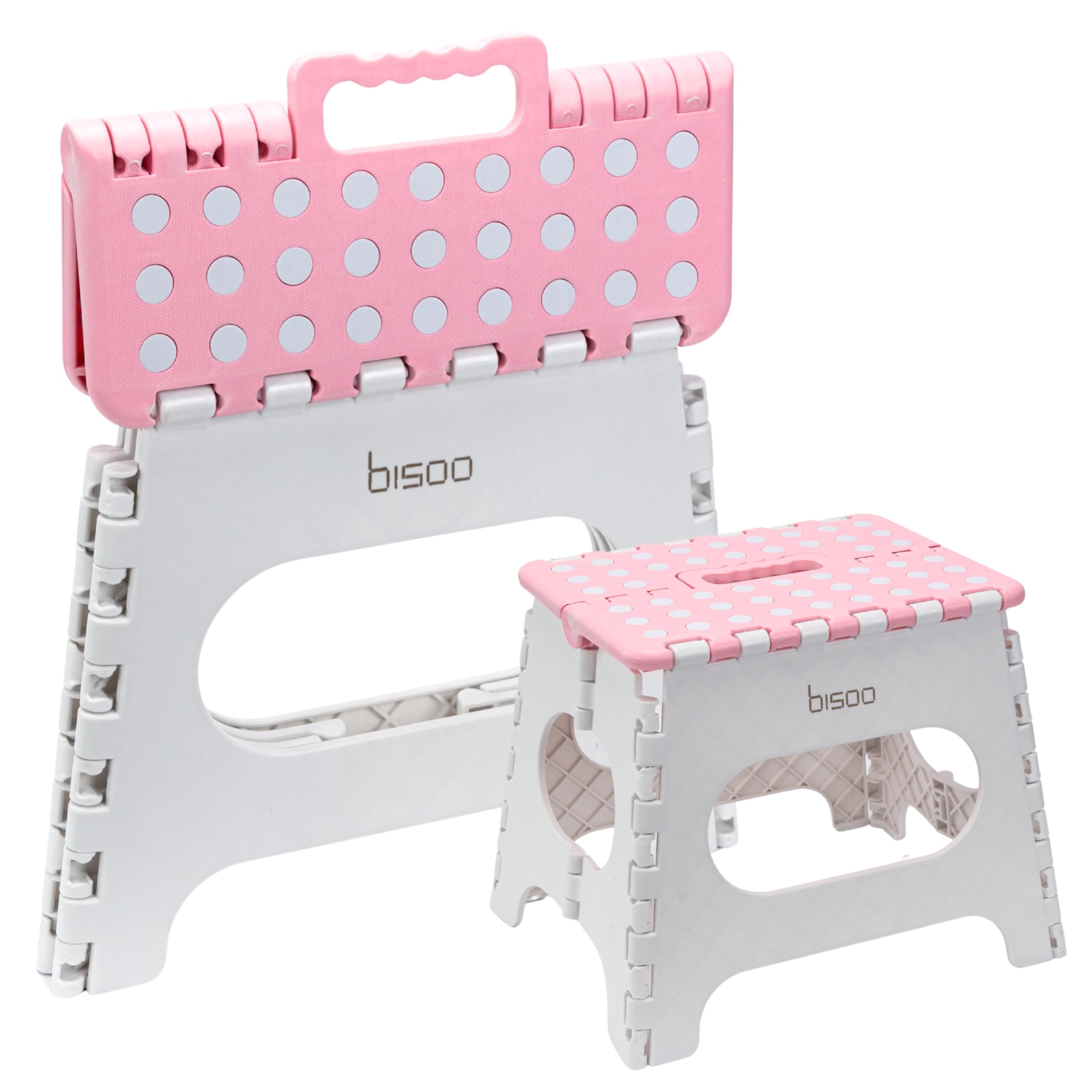 Bisoo Step Stool, 27 cm / 11 in, Folding Step Stool for Toddler Kids & Adults, Cute Color for Bathroom Kitchen & Bedroom