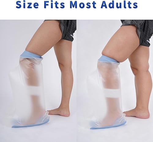 Miniatura 3 de Funda impermeable para pantorrilla de adulto, manga protectora impermeable ancha, tiras antideslizantes dobles con ranuras profundas en la suela