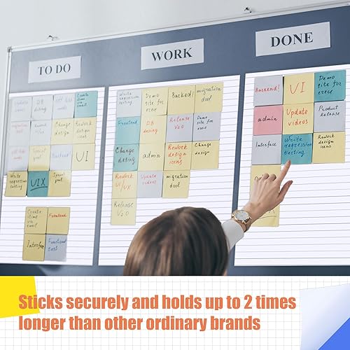 Miniatura 7 de ReliThick 2 almohadillas adhesivas de caballete, 25 x 30 pulgadas, blanco, 30 hojasbloc, papel de tabla de anclaje para profesores, tabla de líneas