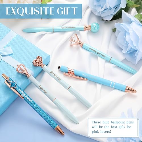 Miniatura 4 de 6 bolígrafos elegantes para mujer, bolígrafo de diamantes de cristal para diario, bonito bolígrafo con purpurina con caja, regalos inspiradores para