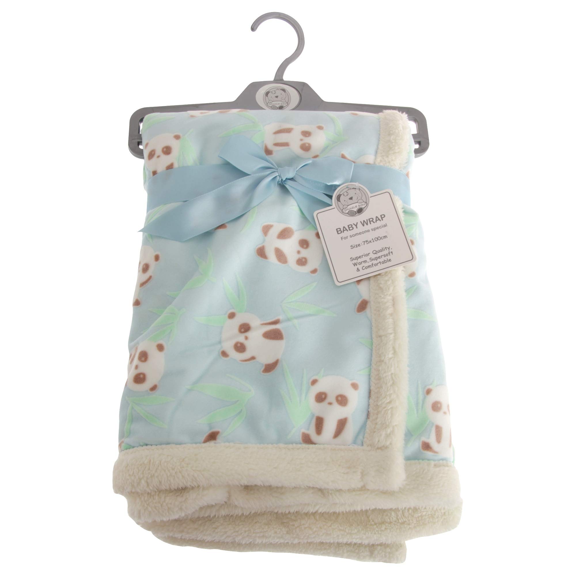 Snuggle Baby Baby Panda Wrap (75 x 100cm) (Blue)