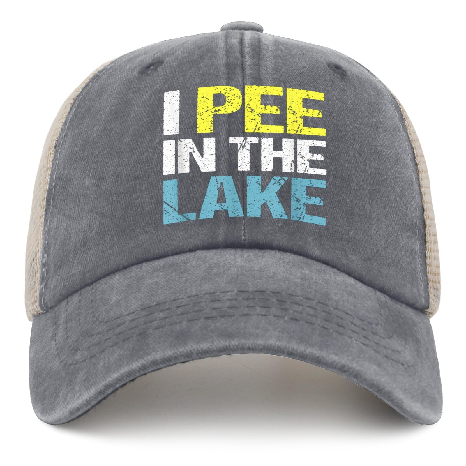 Generic I Pee in The Lake Hat for Mens Trendy Cycling Cap for Womens Gray01 Cap Low Profile for Real Housewives