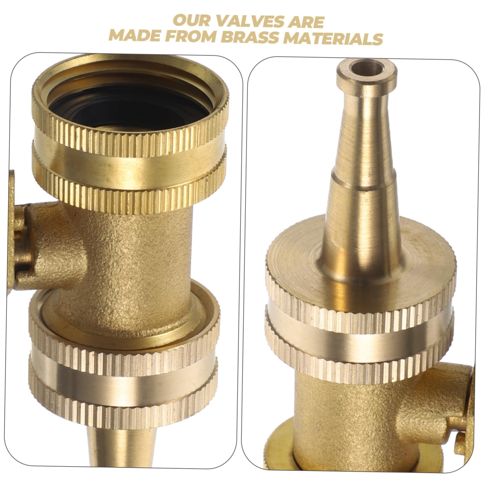 Milisten 3 Ensembles système buse de pulvérisation de tuyau buse de tuyau d'eau soupape arrosage tuyau d' arrosage extensible accessoires de jardinage vannes de tuyau laiton Golden