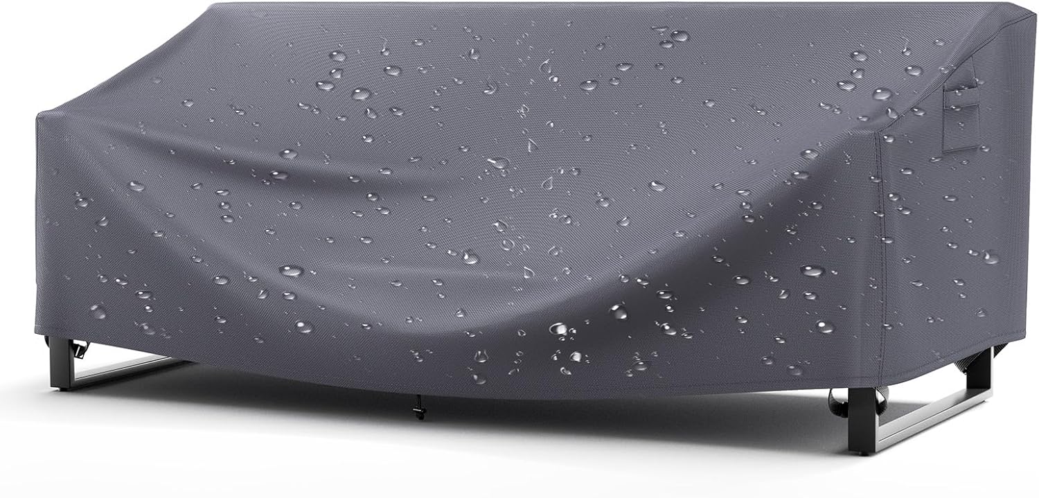 83" L x 34" W x 28" H Patio Furniture Covers - Heavy Duty 600D Outdoor Furniture Covers Waterproof for 3 Seat Sofa, Loveseat, Bench and 3 Peice Patio Furniture Set - Gray