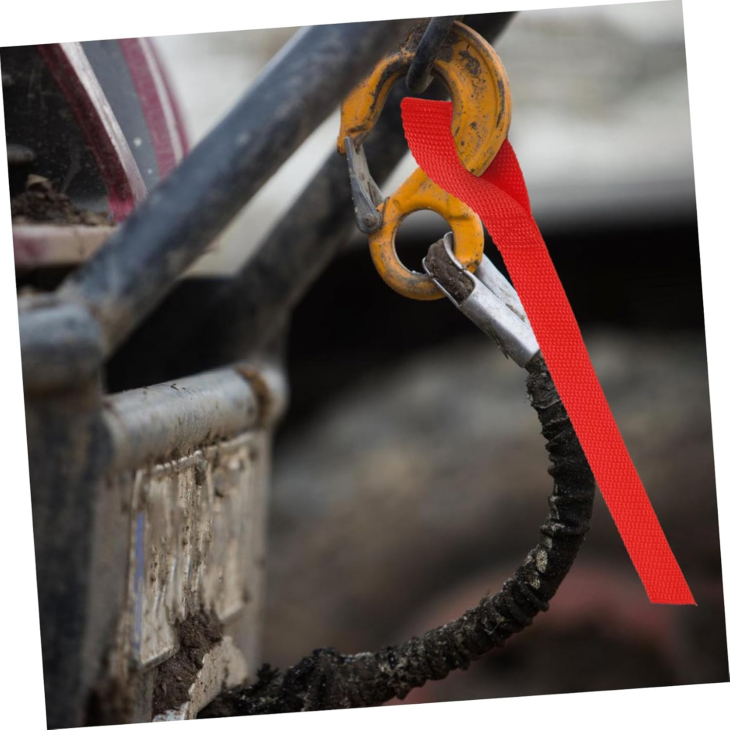 4pcs Heavy Duty Trailer Winch Strap with Hook Reliable High-tensile Tow Belt for Fishing Boats Trucks and Off-Road Recovery Secure Connection for Enhanced Efficiency